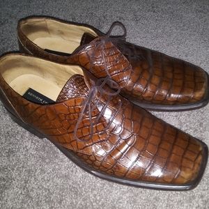 Kenneth cole new york brown square toe dress shoes
